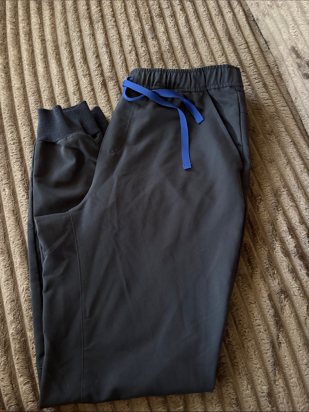 Figs Blue Joggers with Blue Drawstring
